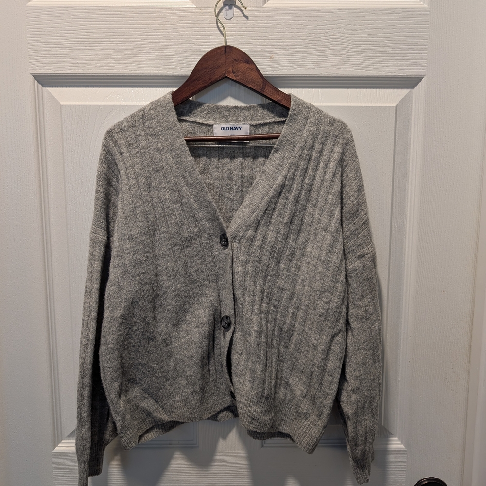 Old Navy Gray Cardigan Sweater